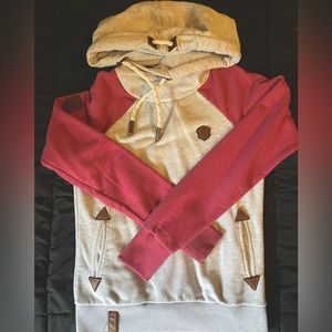 Naketano white and pink hoodie. Size M is woman’s clothing.